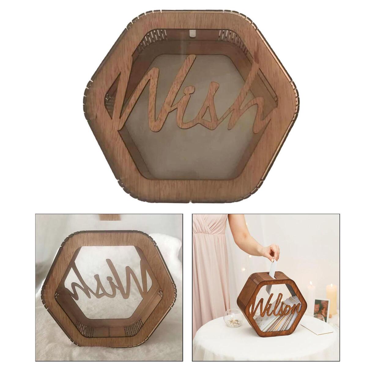 Box Wooden for Wedding Reception Wishing  Gifts Post Box