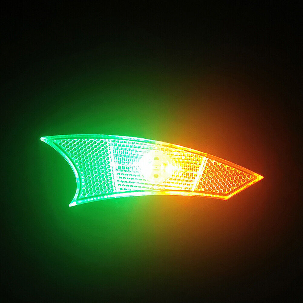 2pcs Waterproof Bicycle Spoke Reflector Light Warning Tire Decorative Lamp