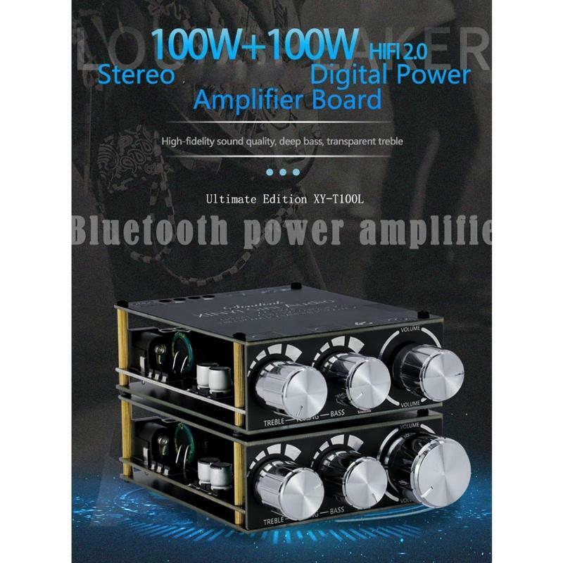 Digital Power Amplifier Board 100W+100W 3.5mm AUX 2.1 Channel Class D 5V-24V 10A