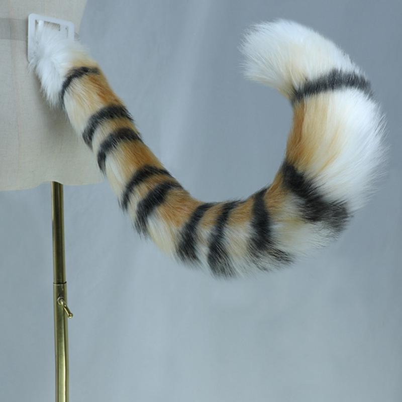 Wolf Tail Soft Long Fur Cat Fox Costume Tail for Halloween Fancy Party Costume