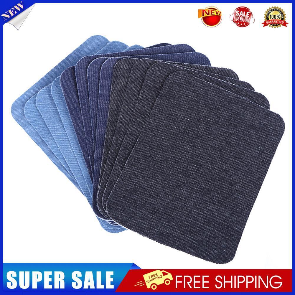 12pcs Iron On Patches Repair Elbow Knee Denim Applique for Sweater Clothes