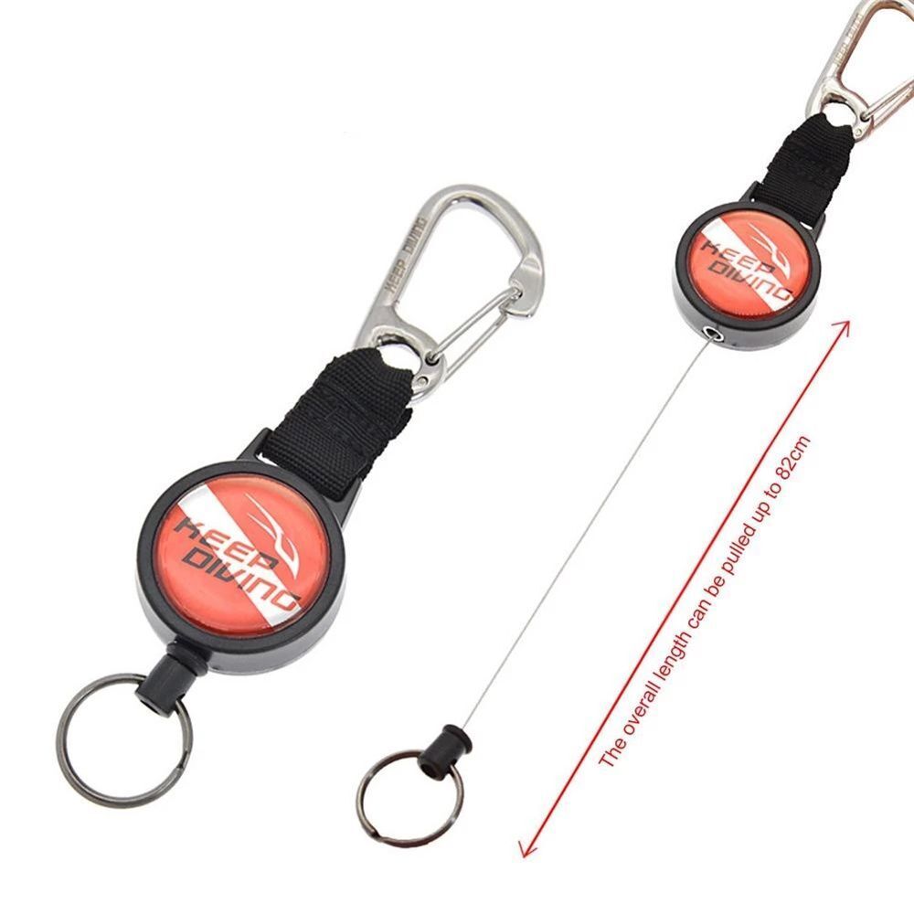 Diving Spring Rope Quick-release Buckle Dive Safety Tool Diving Wire Lanyard