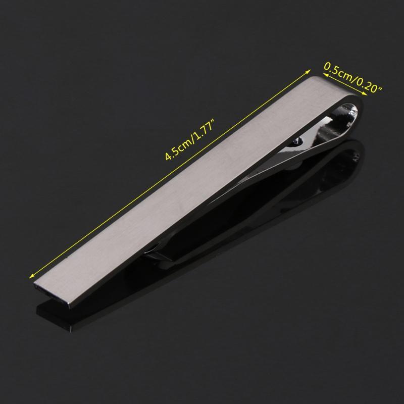 3pcs Men Tie Clips Mixed Color Bar Alloy Skinny Simple Style Business Accessory