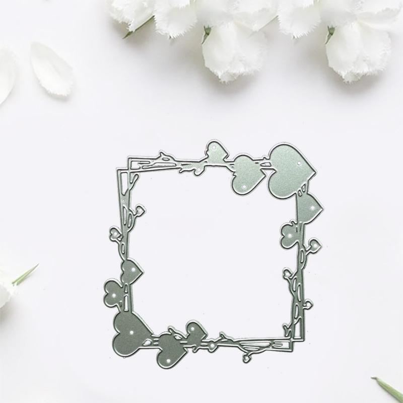 Love Heart Border Metal Die Cuts Stencil Creative Paper Crafts Cutting Template