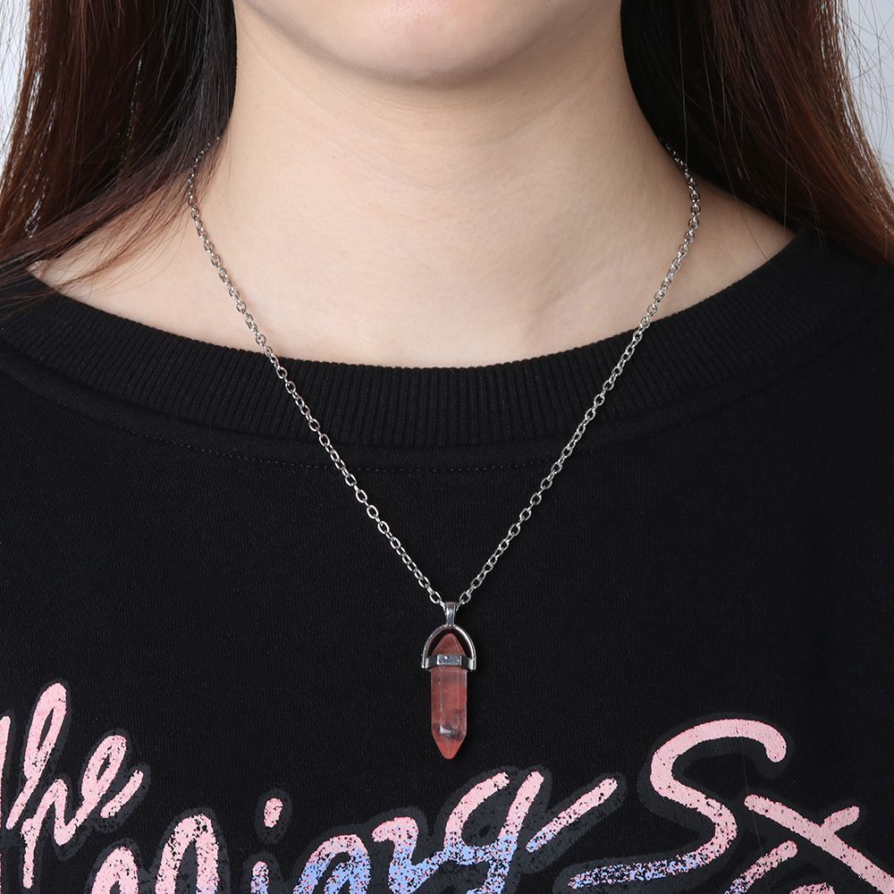 Jewelry Accessories Natural Crystal Necklace Quartz chain Stone Pendant