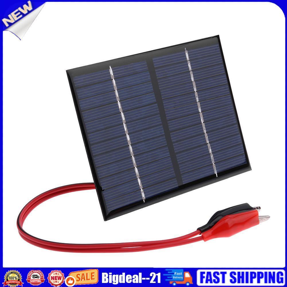 1.5W 12V Solar Cell Polysilicon Flexible DIY Solar Panel Power Bank w/Clip