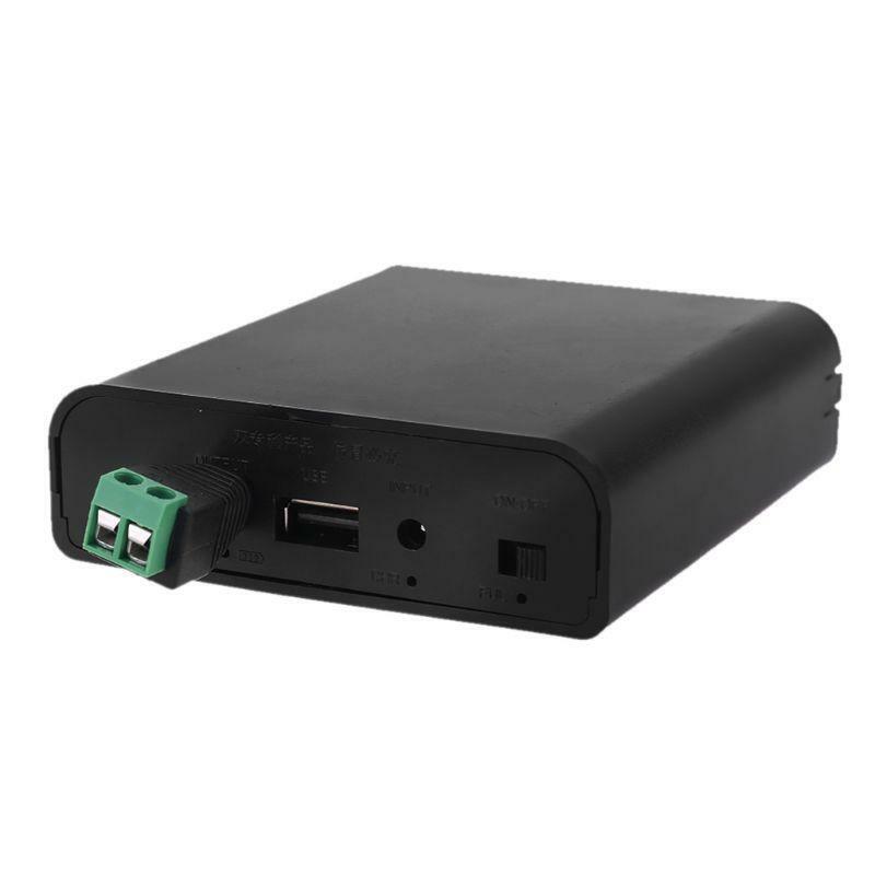 USB DC 8V-24V Output 4x 18650 Batteries DIY Power Bank for Cellphone Router LED