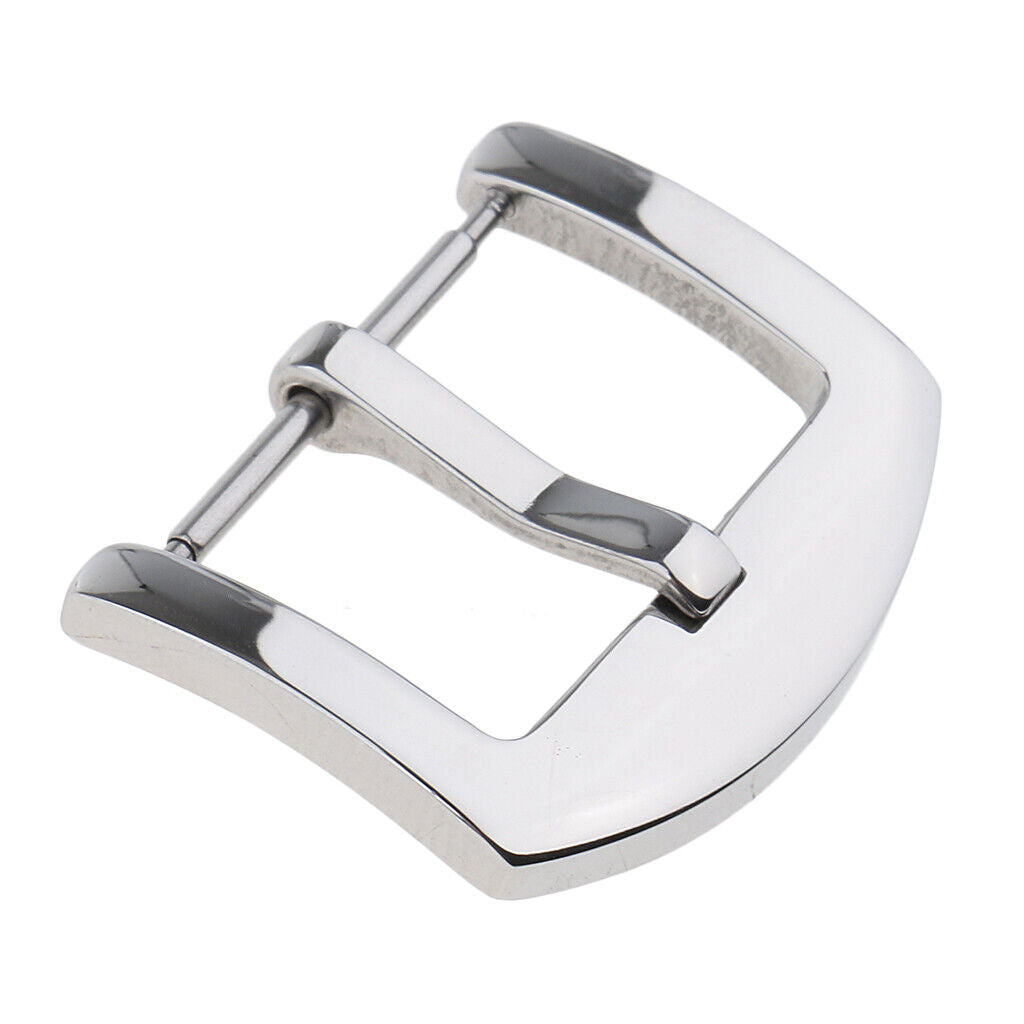 Stainless Steel Polished Buckle For  Watch  Pin Clasp 20mm