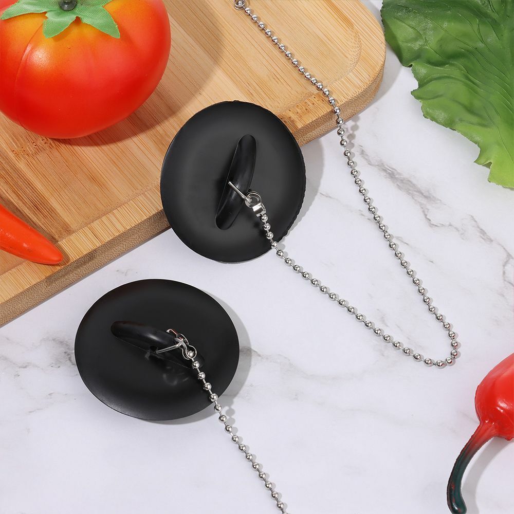 Supplies Round Drain Cover With Chain Bathtub Stopper Water Sink Plug Sewer