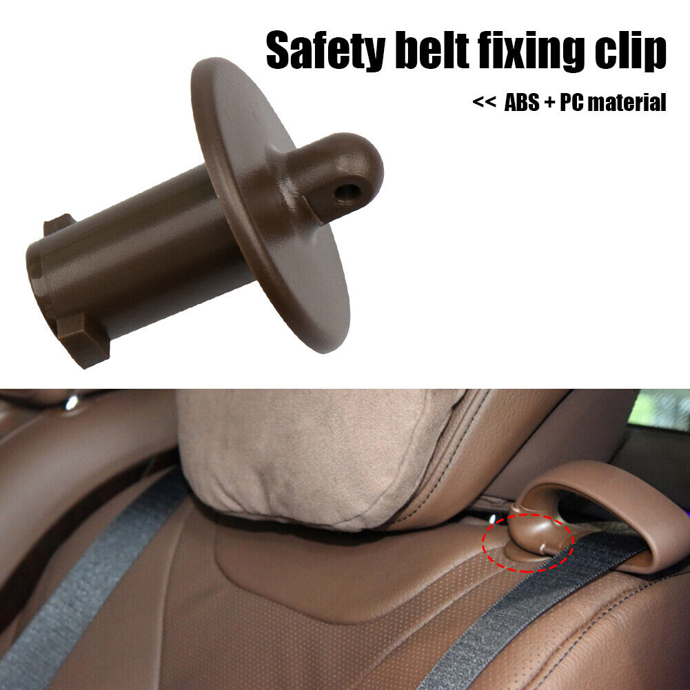 Car Rear Seat Belt Guide Fixing Tie Buckle for Benz S-Class W222 (Brown)