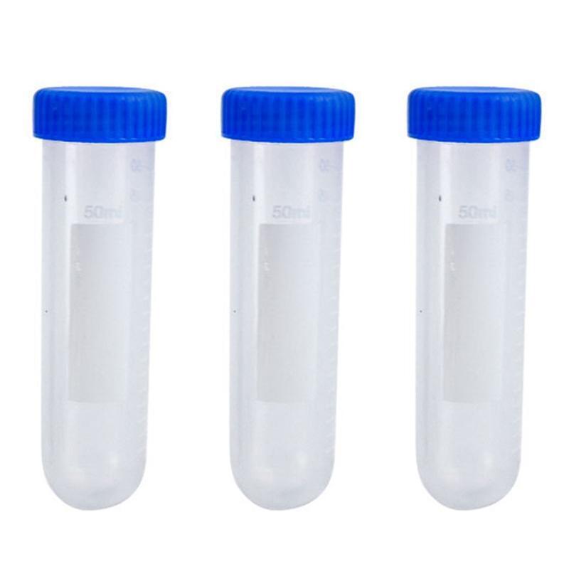 3pcs/Pack Clear 50ml Centrifuge Tubes Set for Student Teacher School Experiment