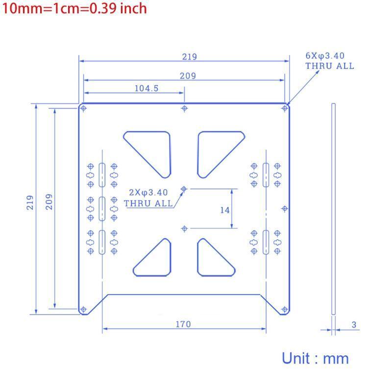 Aluminum Y Carriage Plate Upgrade Replacement for Prusa i3 RepRap DIY V2 Heatbed