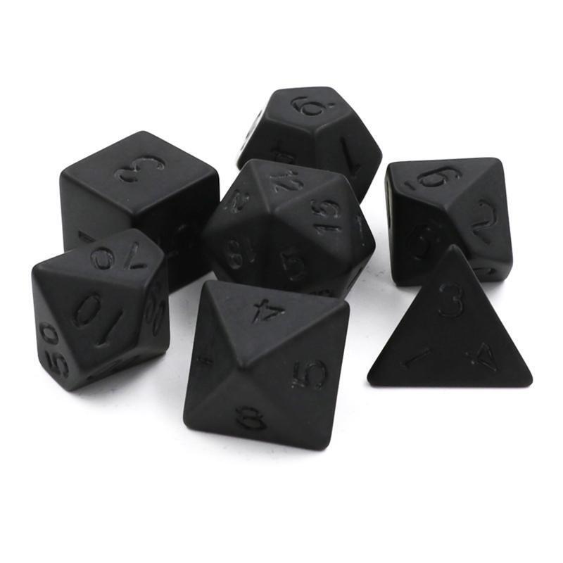 7Pcs Acrylic Multi-faceted Dice Set Digital Number Cubes Various Shapes Dices