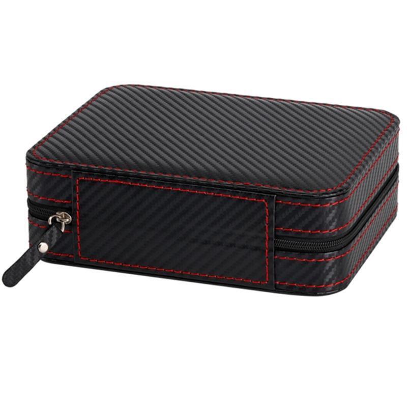 4 Slots Leather Watch Storage Bag Luxury Travel Watches Display Box Zipper Case