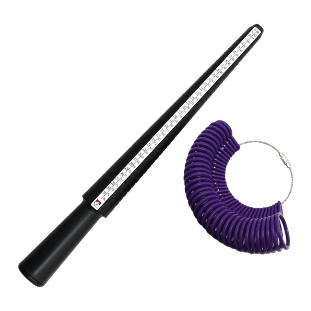 Plastic Ring Size  & Stick Wedding  Measuring Tool Professional