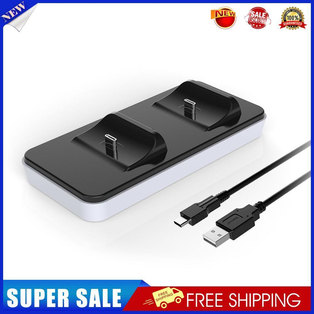 Dual USB C Charging Cradle for DualSense Controller Charger with USB Cable