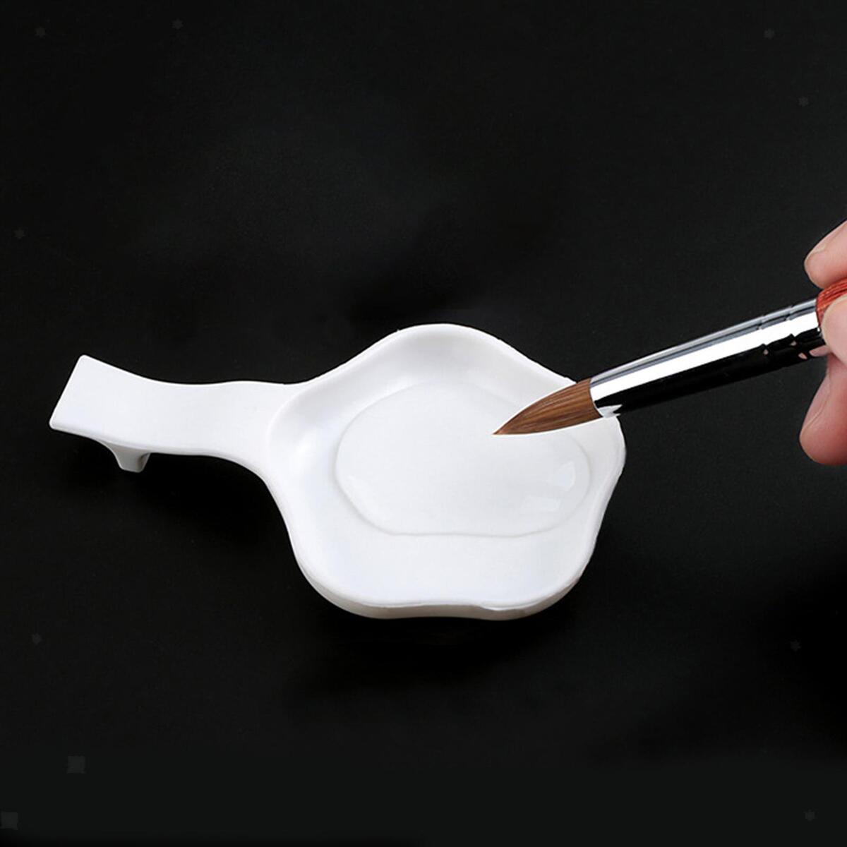 Porcelain Makeup Mixing Tray Holder Pen Wash Dish Tray Accessory Reusable