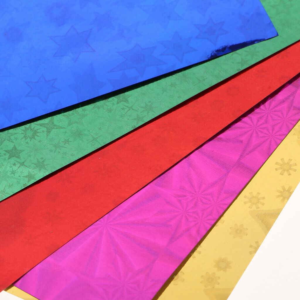 Colorful Folding Hologram  Paper for   50pcs 15x15cm