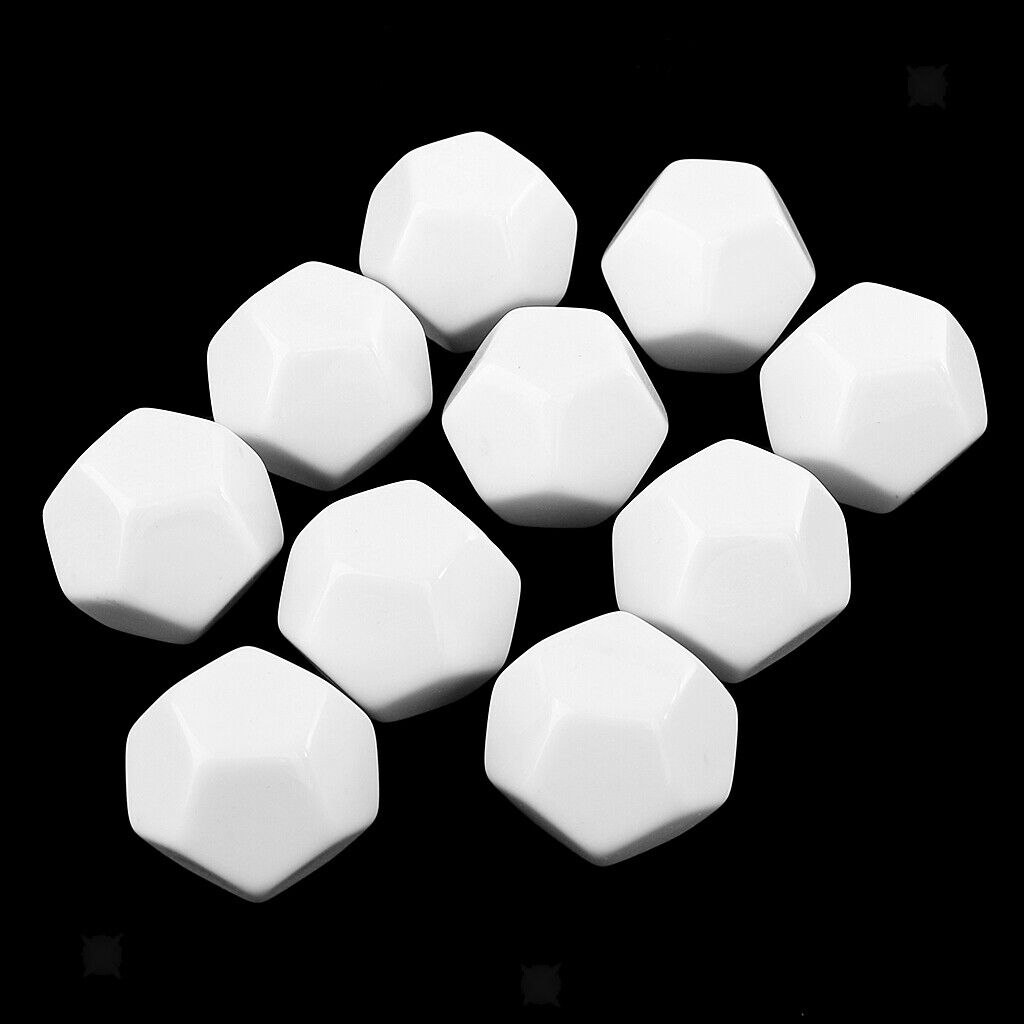 16mm White Blank D12  Educational Counting Cubes for  &
