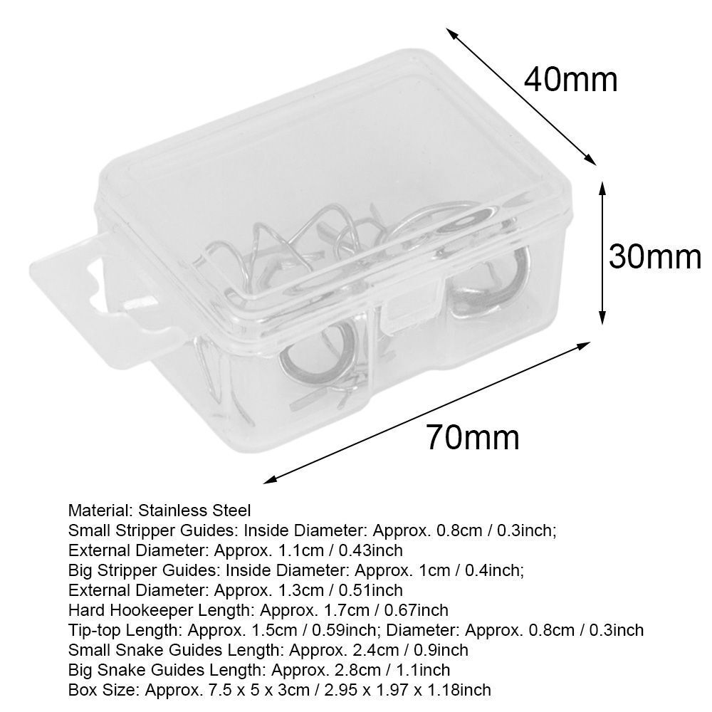 Steel Tackle Box Accessories Fishing Rod Guide Tip Repair Kit Eye Ceramic Ring