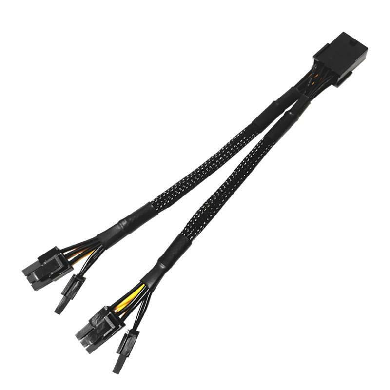 8-Pin PCIe Splitter PCI Express Power Supply 8Pin to Dual 6 Pin Extension Cable