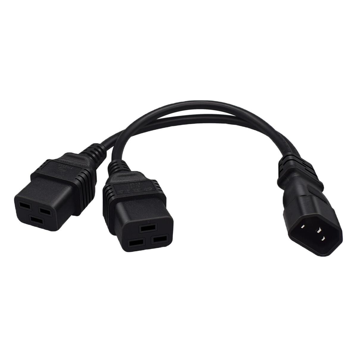 IEC320 C14 to IEC320 C19 Y Splitter Power Cord Extension Cord Splitter for