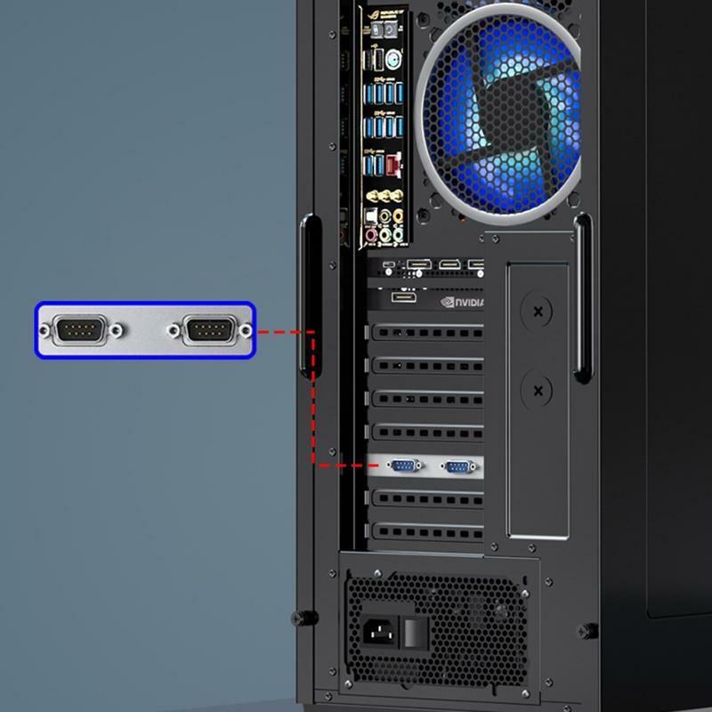 Pci-e To RS-232 Serial Port Adapter Card PCIE to Dual DB9 Expansion Converter