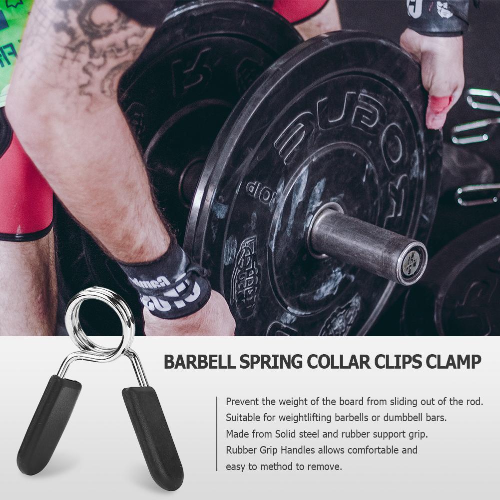 Barbell Spring Collar Clips Clamp Gym Barbells Dumbbell Lock Clamp (25.4mm)