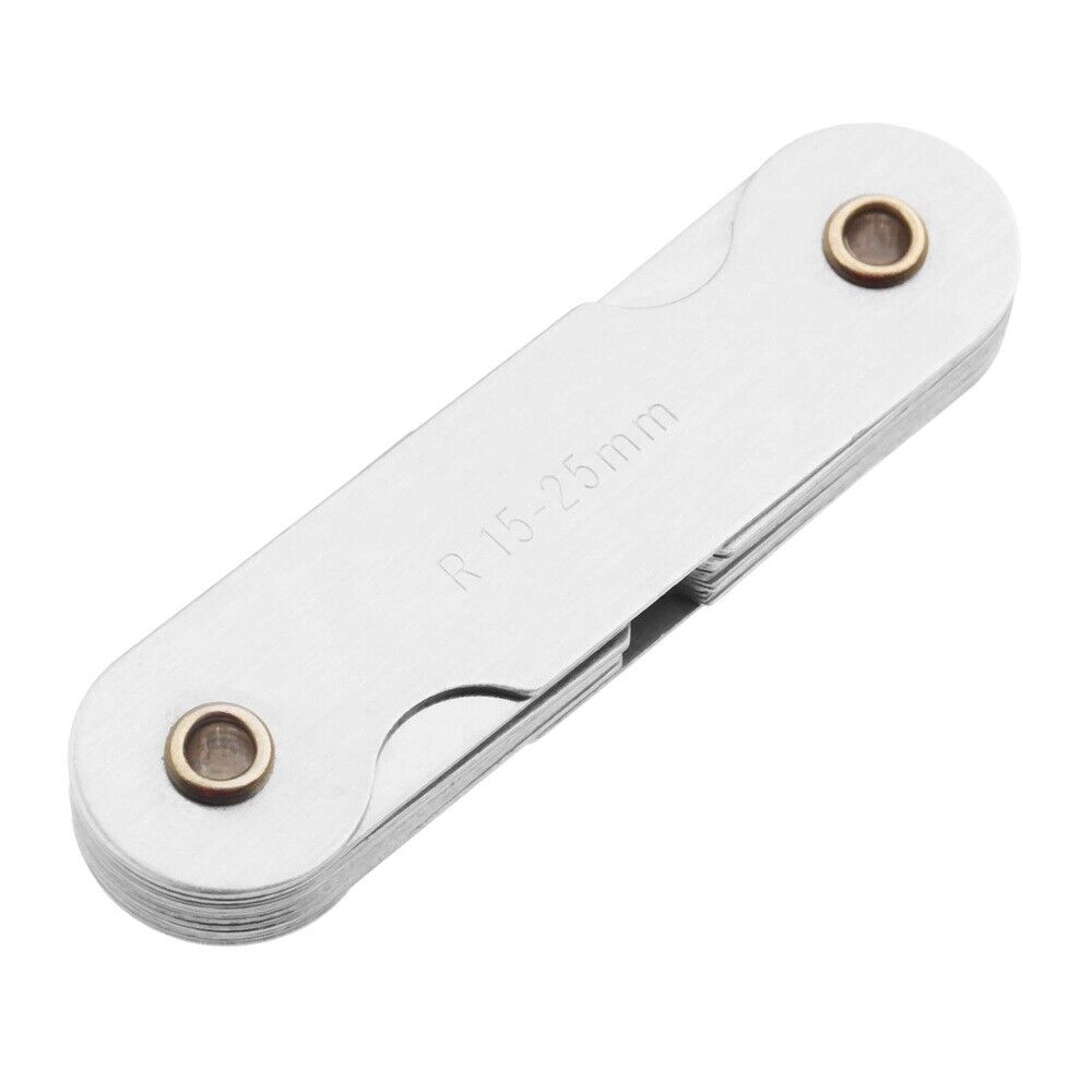 R15-25mm Radius Gauge Gage 32 Blades Metalworking Measuring Tool Stainless Steel
