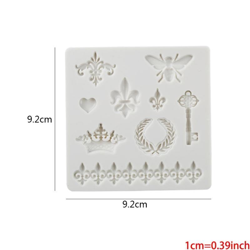 2PCS Baroque Style Lace Fondant Silicone Mold for Cake Cupcake Jewelry Decor