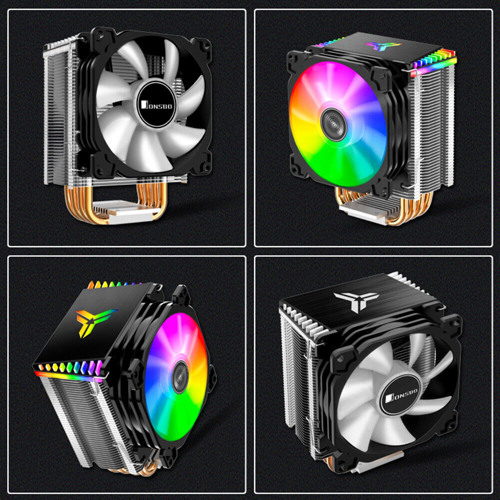 Tower Type CPU Cooler 4 Pure Copper Heat Pipes RGB PWM 4Pin Fan Radiator