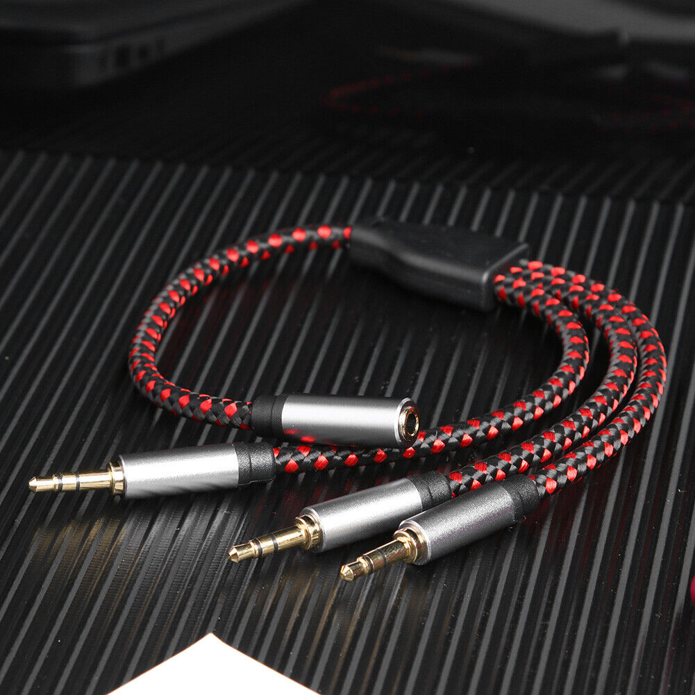 3.5mm Audio Splitter Adapter Cable 1 Female to 3 Male AUX Extension Cord