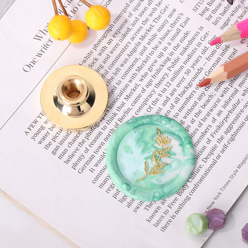 Plants Flower Wax Sealing Stamp Head Round Copper Stamps w/o Handle (ZR033)