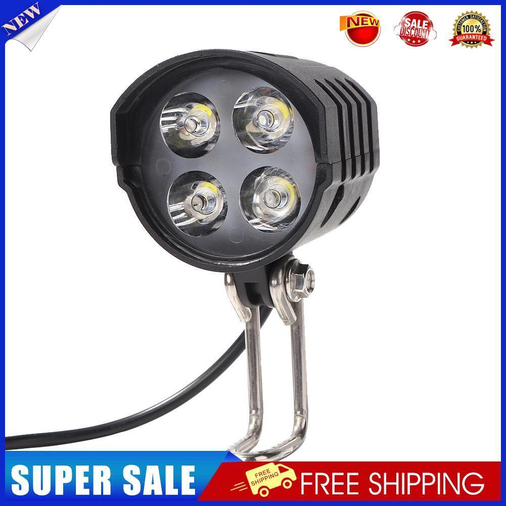 ABS Electric Bicycle 4 LED Headlight 12W Waterproof with Horn for Driving