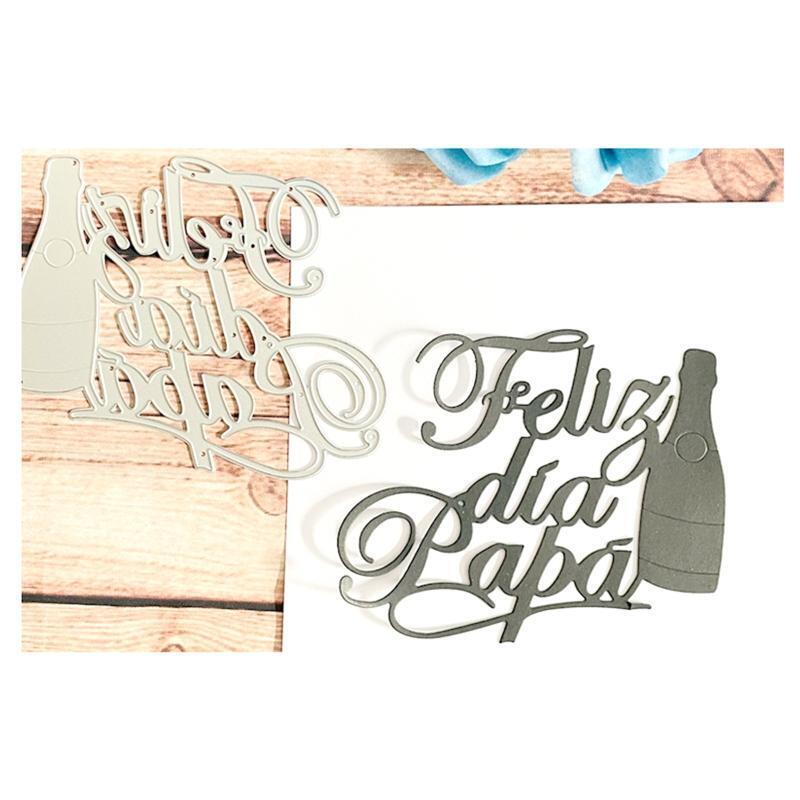 DIY Letter Bottle Cut Dies Stencil for Paper Cards Art Crafts Party Decorative