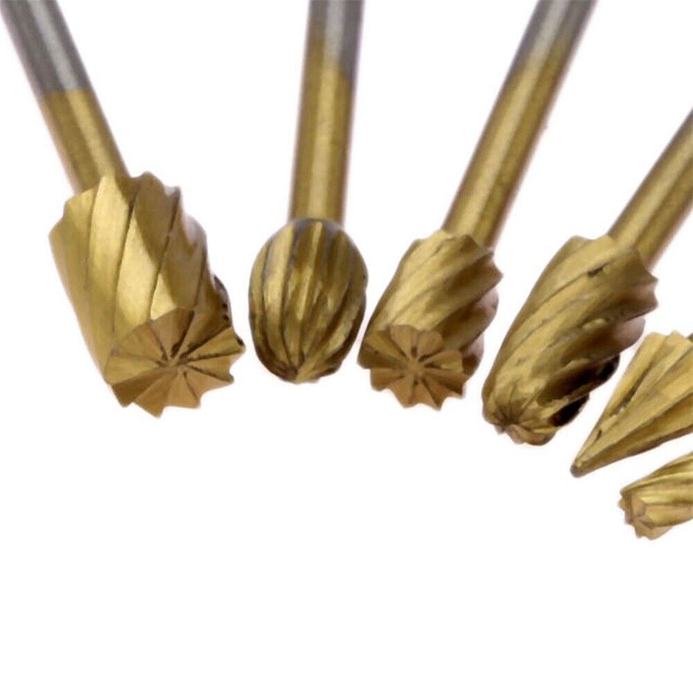 High Carbon Steel Milling Rotary Burr Router Bits Files Wood Cutter Carving Tool