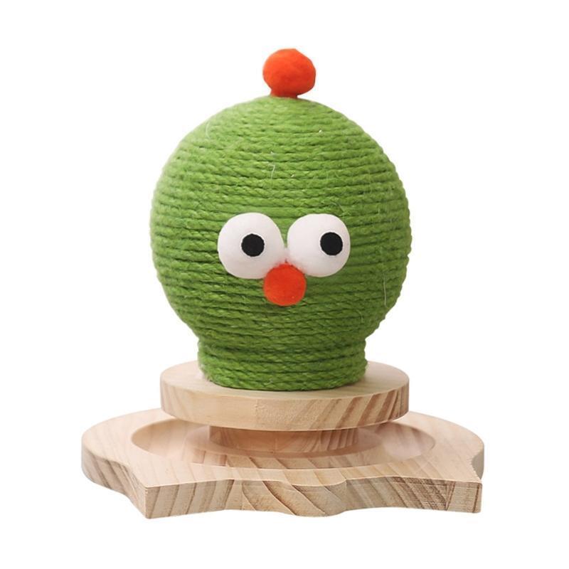 Natural Sisal Cat Scratching Ball Cute Bird Design Gift for Indoor Kitty Owner