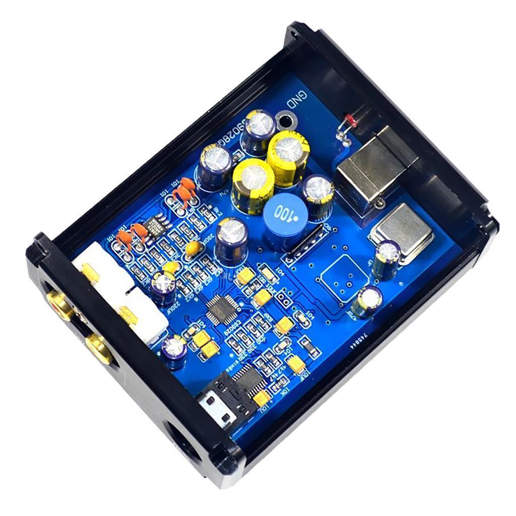 USB DAC Input RCA Audio Output Heasphone Amp Sound Card ES9028Q2M SA9023