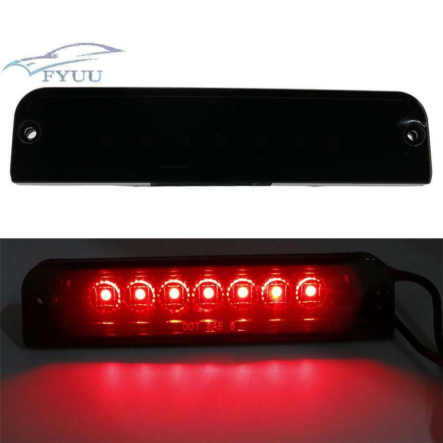 12V LED Smoked Third Brake Red Tail Light Rear Lamp Lens For Jeep Wrangler 97-06