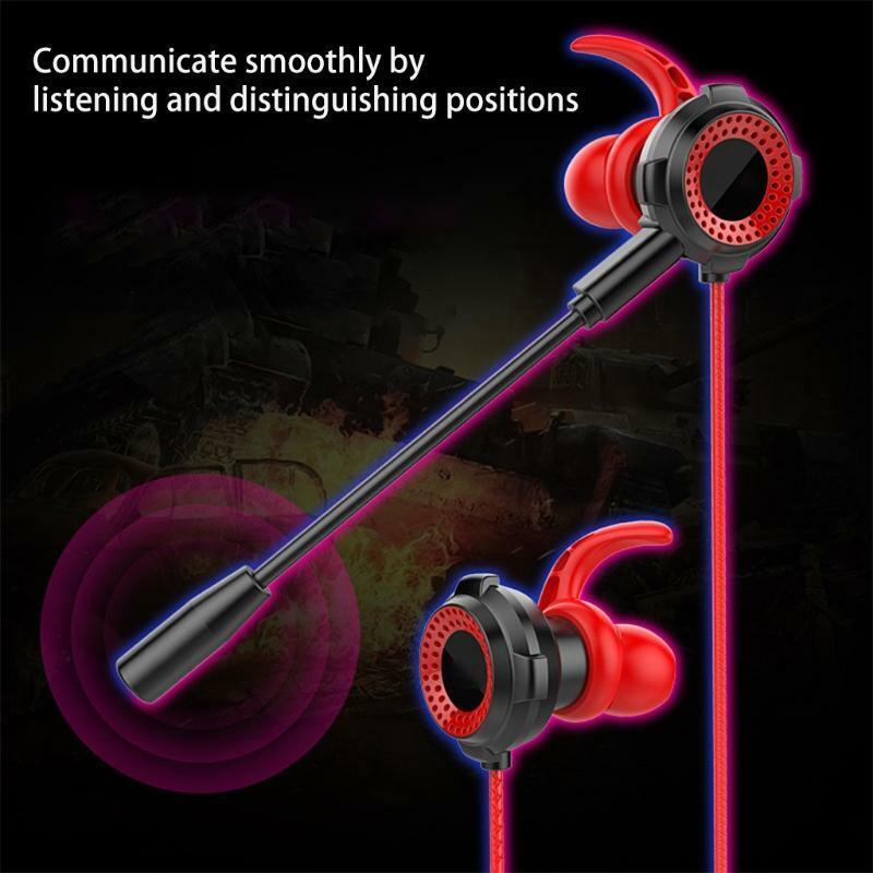 Replacement Headphone in-Ear Gaming Sets silicone Earplugs Anti-winding Wire