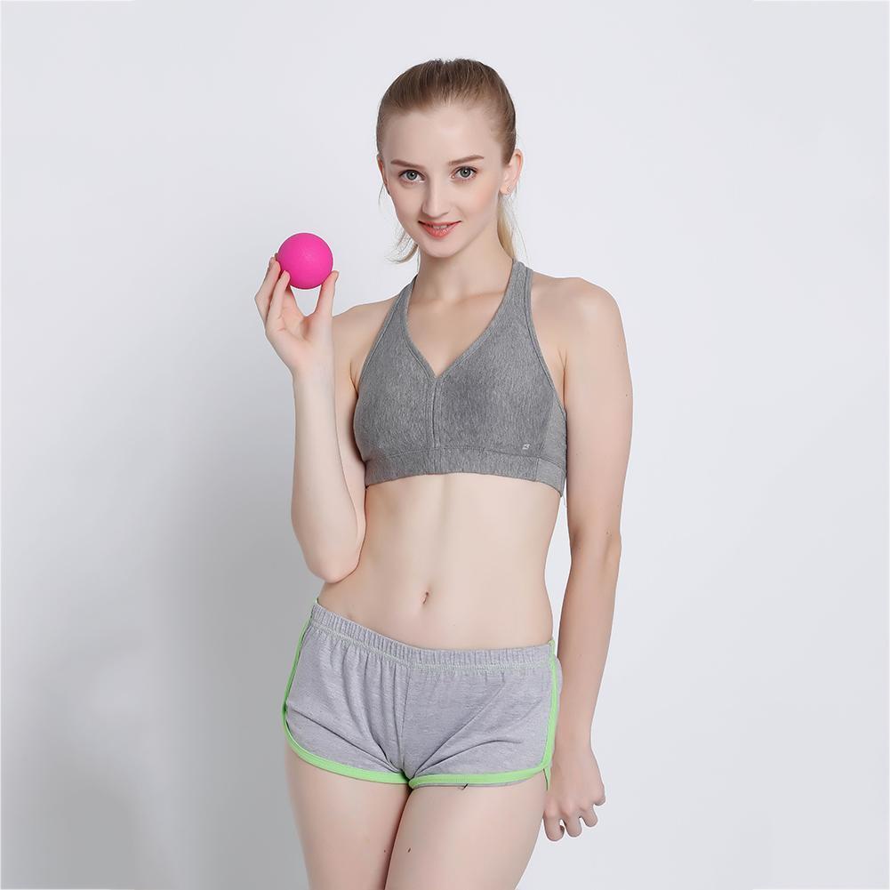 TPE Lacrosse Ball Sports Yoga Muscle Relax Roller Fitness Massage(Rose Red)