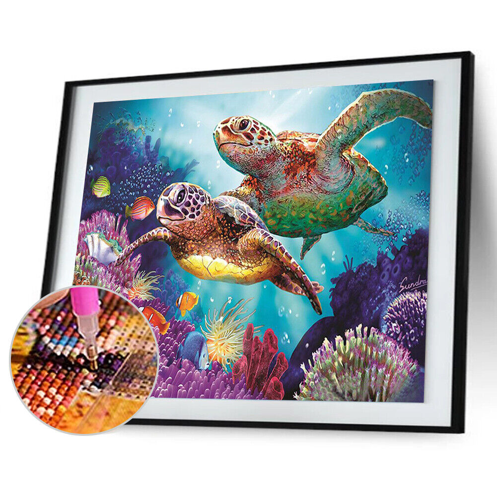 Diamond Painting DIY 5D Turtles Sea Embroidery Cross Stitch Mosaic Decor