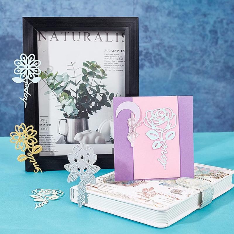 4pcs Flower Metal Cutting Dies Stencil DIY Scrapbook Album Paper Card Template