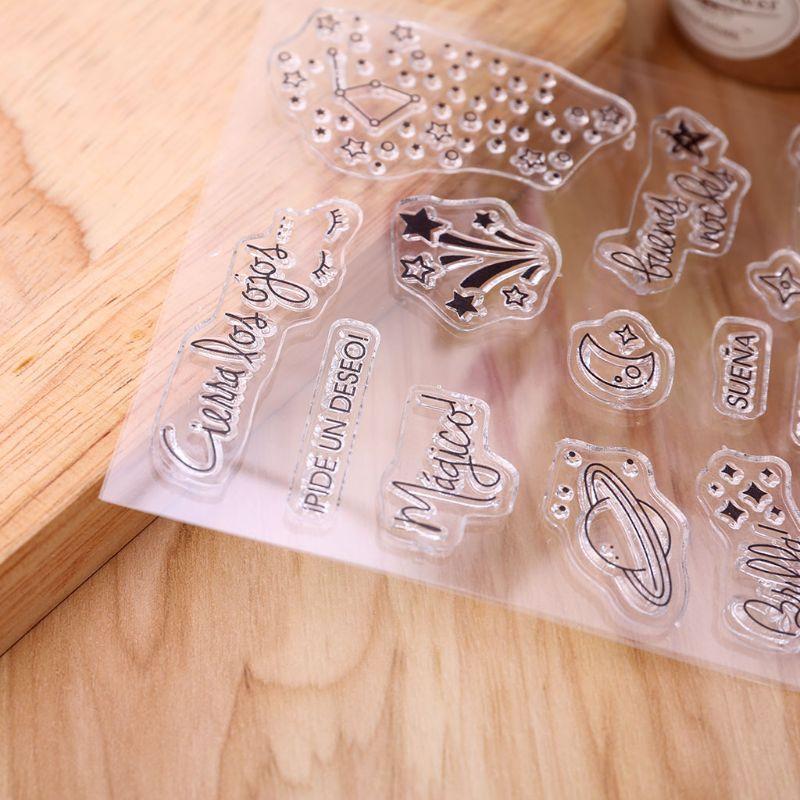 Star Silicone Clear Seal Stamp DIY Art Embossing Photo Album Decorative Paper