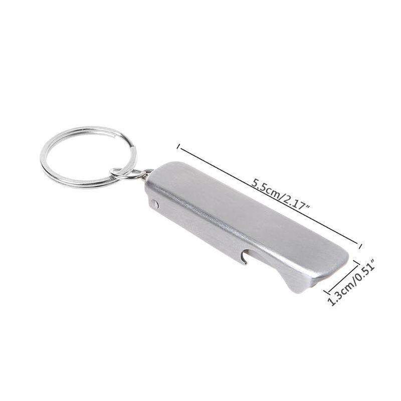 Key Ring Nail Clipper Pocket Bottle Opener Nail File 2 in 1 Nail Cutter Keychain