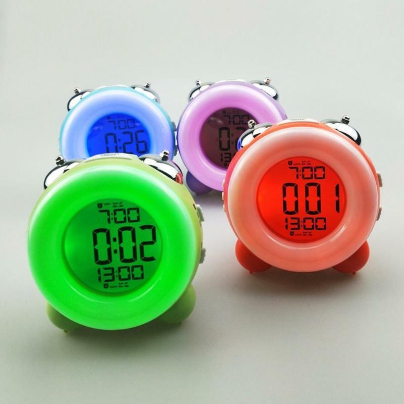 Loud Alarm Clock with Dual Alarm Non Ticking Bedside Battery Powered for Bedroom