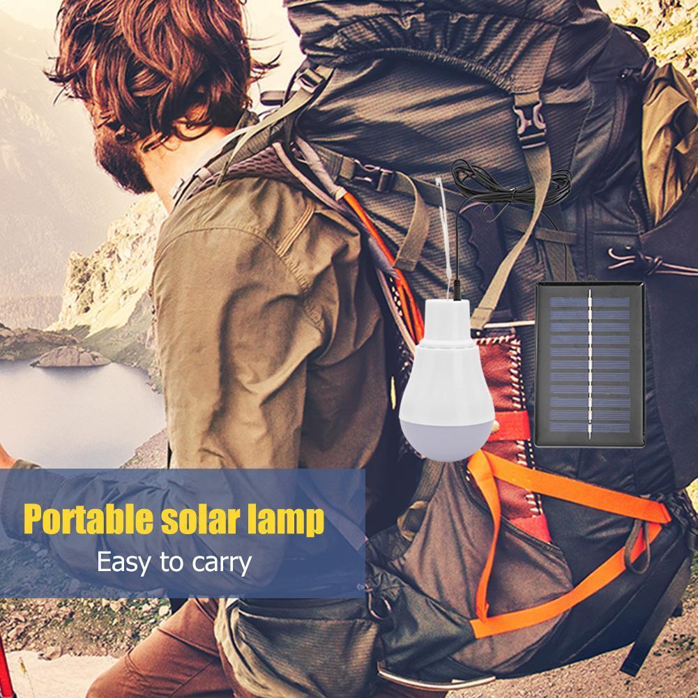 5V 15W 300LM Portable Solar Power Outdoor Lamp Low Power Consumption Bulb