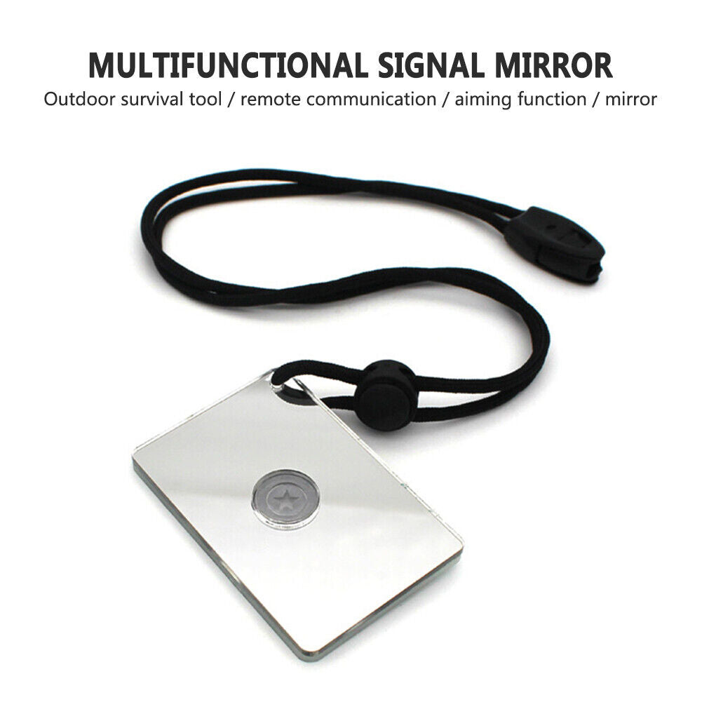 Survival Signal Mirror Marine Kayak Emergency Rescue Outdoor Portable Tools