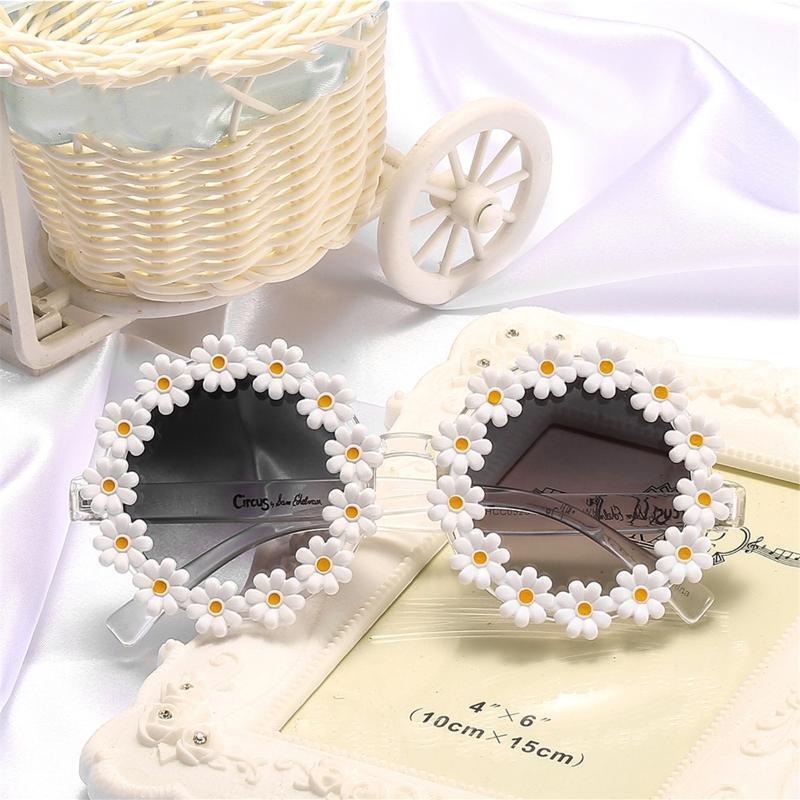 Classic Daisy Round Sunglasses Classy Women/Men Mirror Sun Glasses UV400