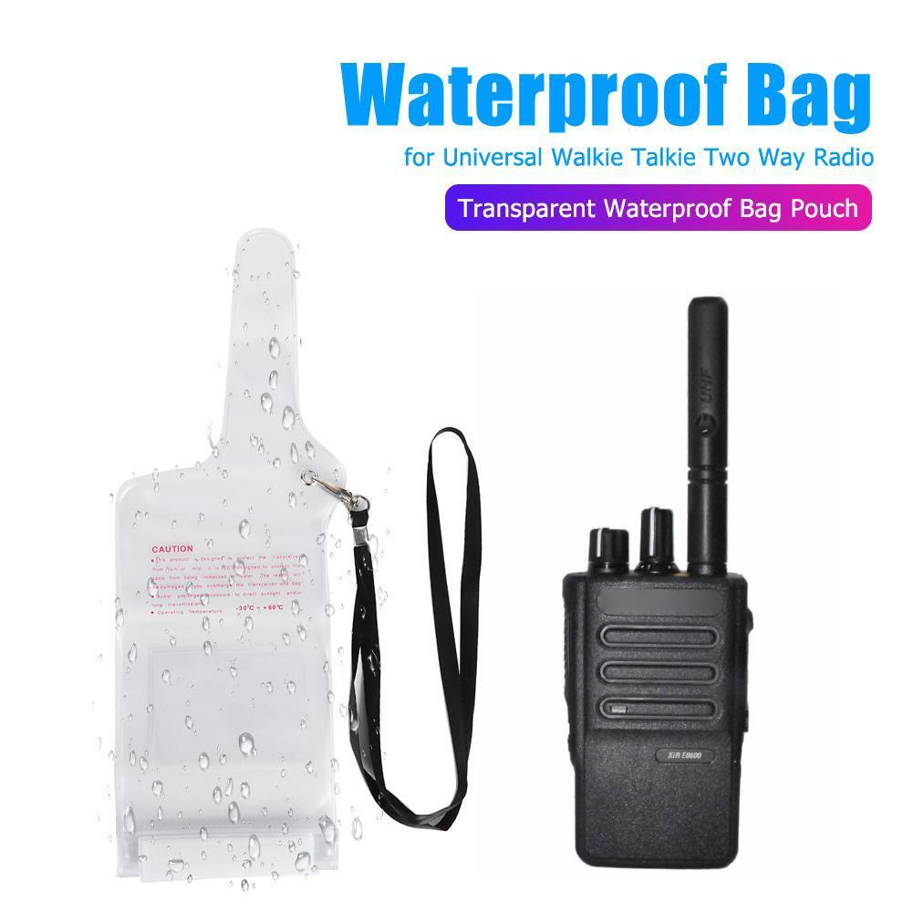 Transparent Waterproof Bag Pouch for Universal Walkie Talkie Two Way Radio